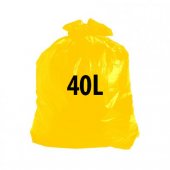 Saco para Lixo Normal 40L Amarelo (100 unidades)