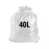 Saco para Lixo Normal 40L Branco (100 unidades)