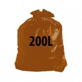 Saco para Lixo Extra Reforçado 200L Marrom (50 unidades)