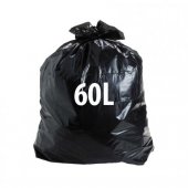 Saco para Lixo Normal 60L Preto (100 unidades)