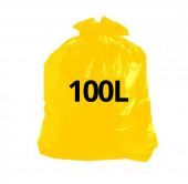 Saco para Lixo Reforçado 100L Amarelo (100 unidades)