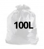 Saco para Lixo Reforçado 100L Branco (100 unidades)
