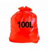 Saco para Lixo Reforçado 100L Vermelho (100 unidades)